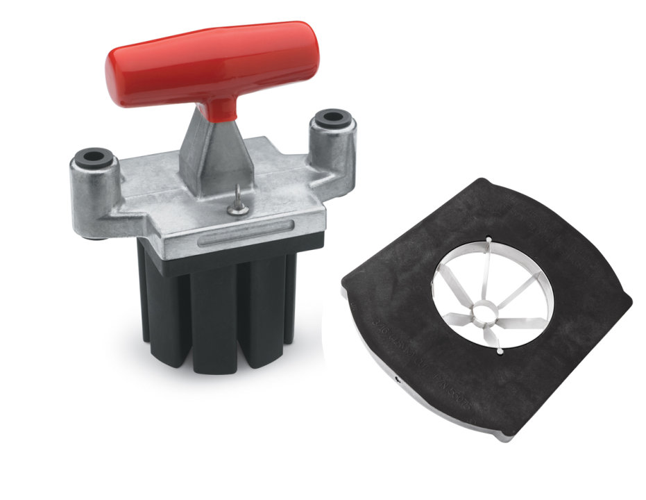 Recambio de asa en T, bloque de empuje y cuchilla de 8 secciones y sacacorazones de Insta Cut® 3.5