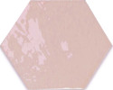 Zellige Hexa Pink 4×5 Hexagon Field Tile Glossy