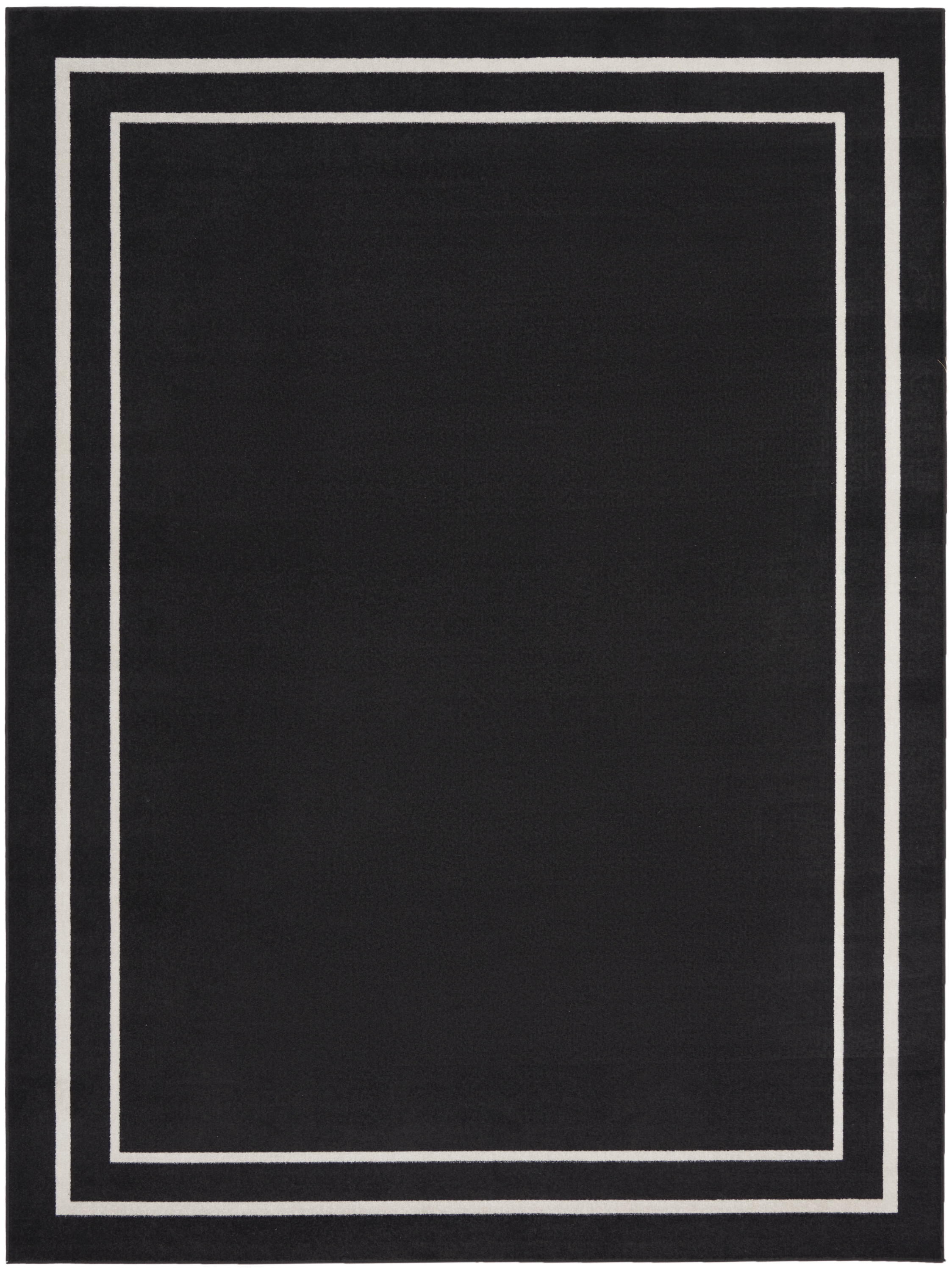 Nourison Nourison Essentials 8' x 10' Black Ivory Contemporary Rug