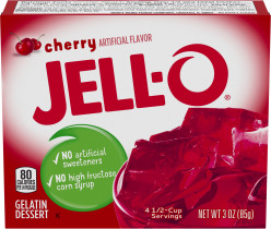 Jell-O Cherry Gelatin Dessert, 3 oz Box image