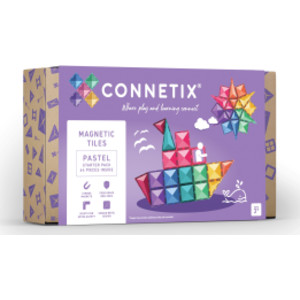 Magnetic Tiles Pastel Starter Pack, 64 Pieces