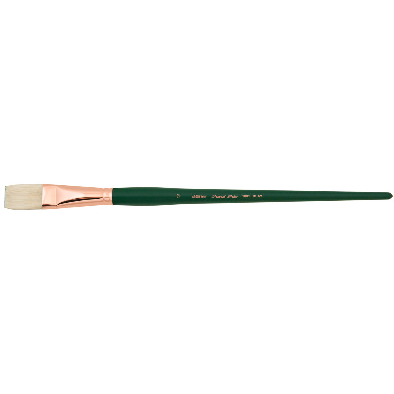 Grand Prix Brush, Flat, Long Handle, Size 12