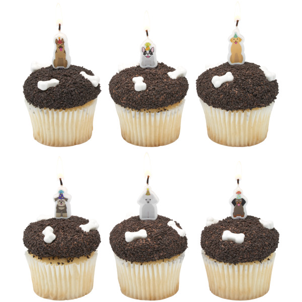 Party Dogs Shaped Candles