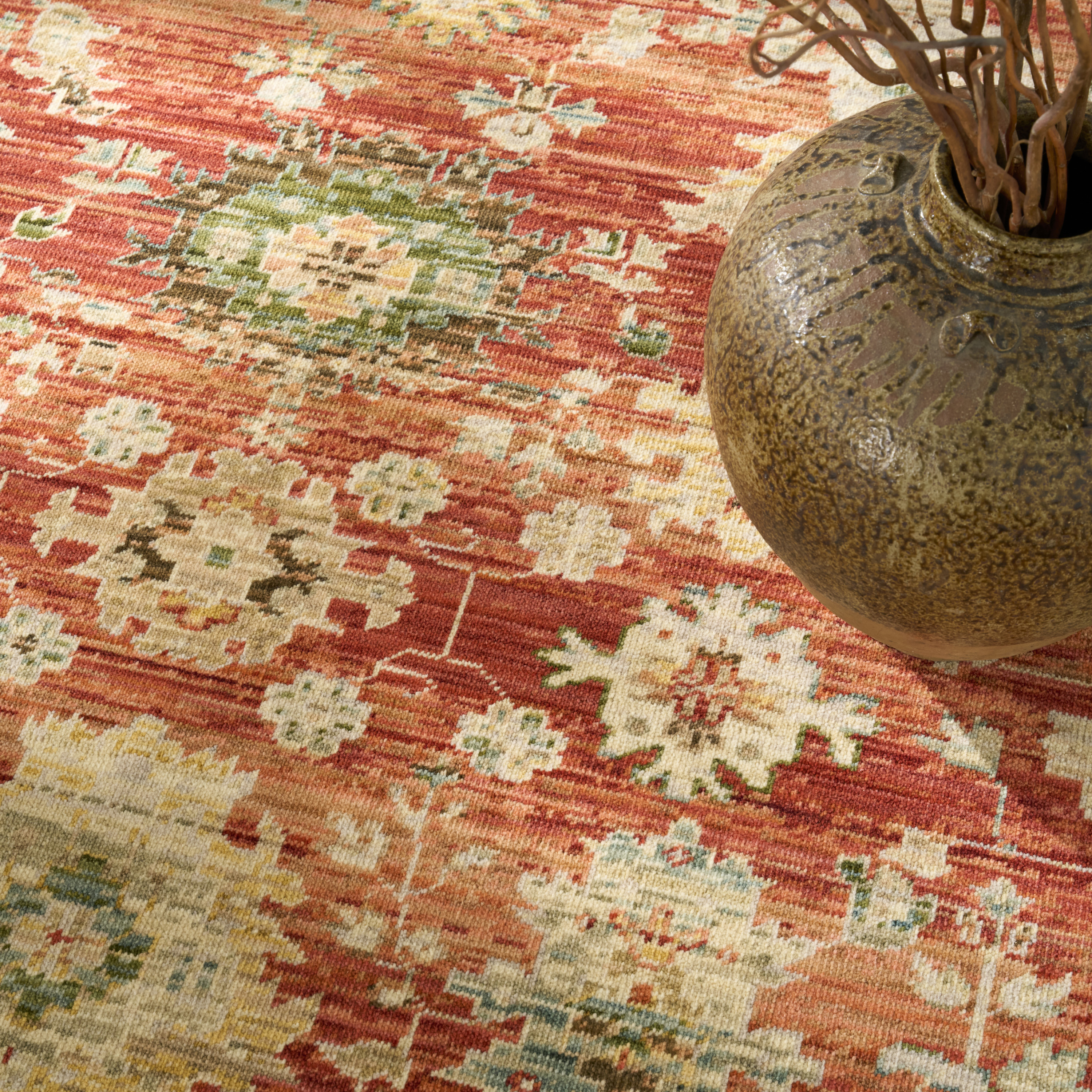 Nourison Antique Bloom 8' x 10' Brick Vintage Indoor Rug