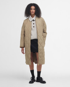 Rhea Quilted Jacket Military Brown/Sky Dress Tartan