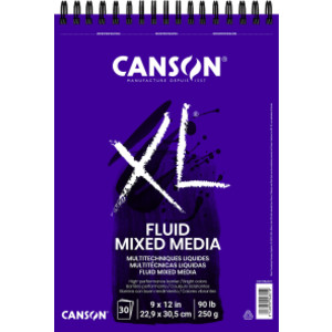 XL Series Mixed Media Pad, Top Wire Binding, 30 Sheet, 9x12 inch, 1 Count