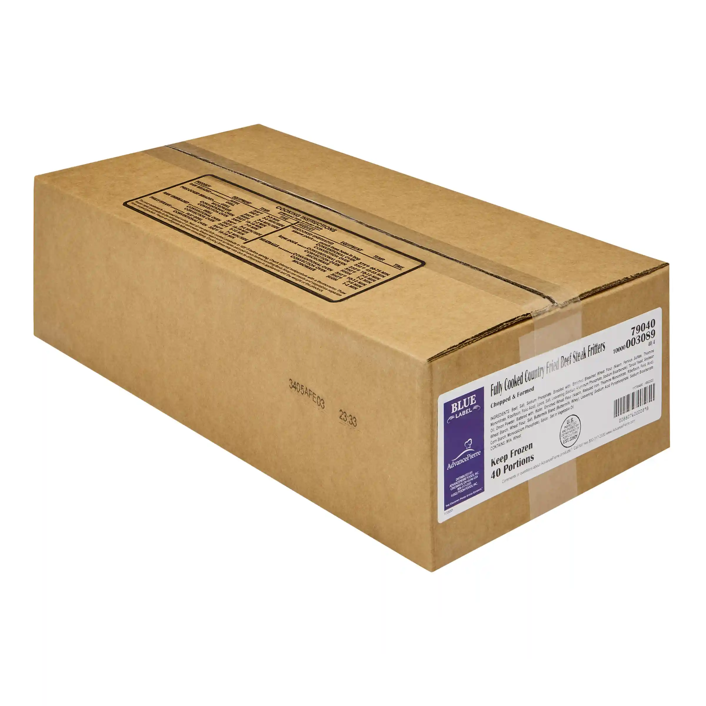 AdvancePierre™ Blue Label Fully Cooked Breaded Country Fried Beef Steak Fritters, 4 oz._image_5