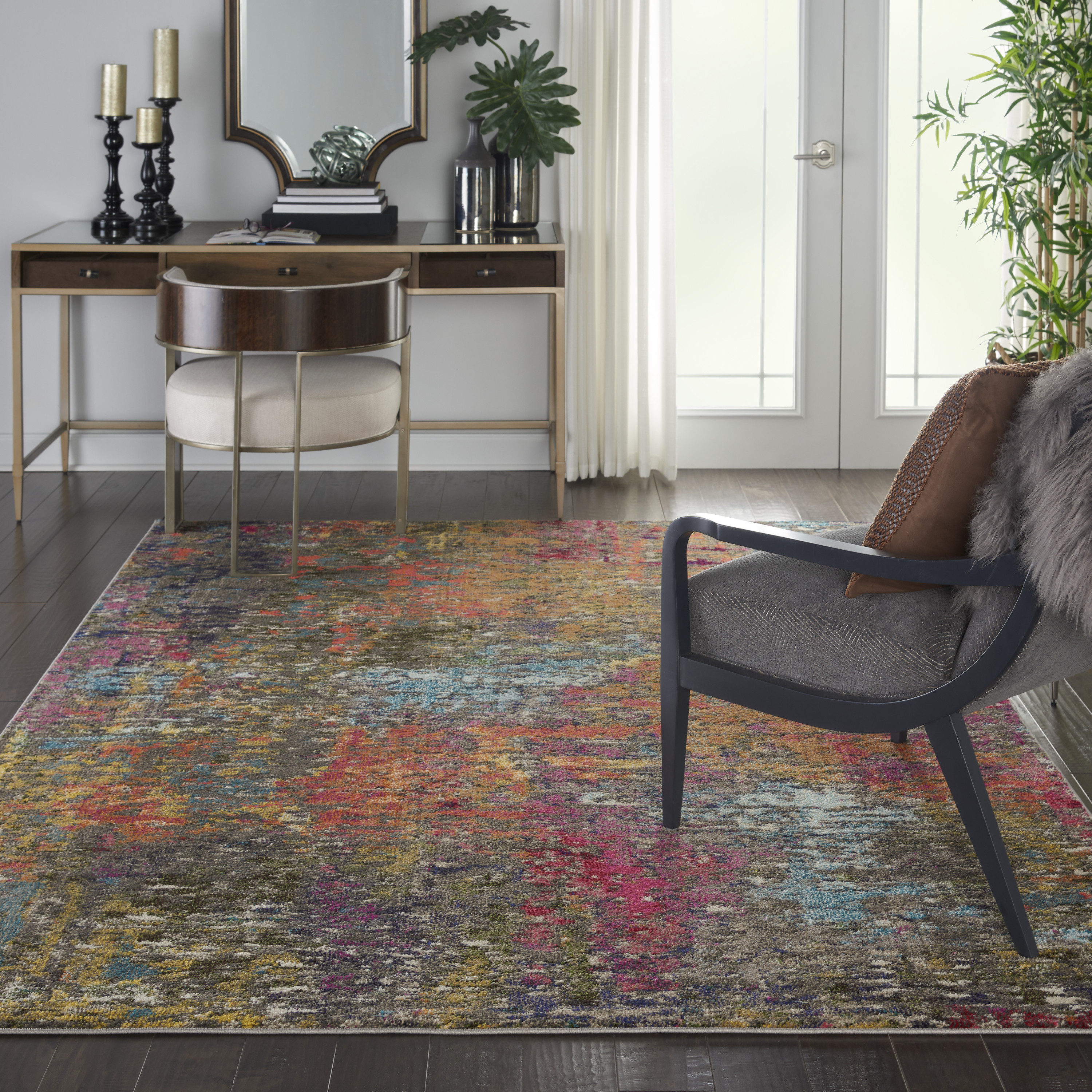 Nourison Celestial 6'7" x 9'7" Sunset Modern & Contemporary Indoor Rug