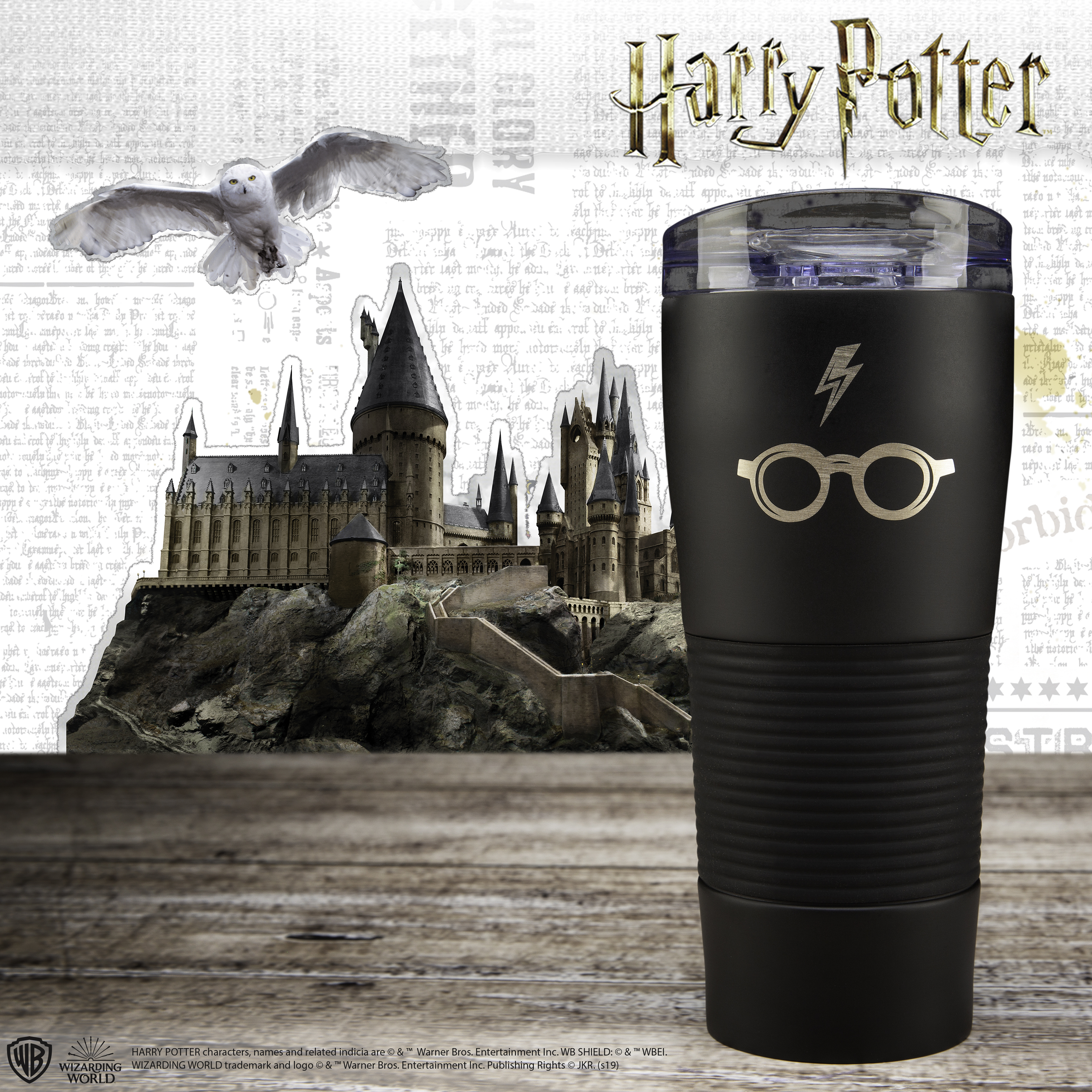 Harry Potter 28 ounce Vacuum Insulated Stainless Steel Tumbler, Black slideshow image 5 Harry Potter 28 ounce Vacuum Insulated Stainless Steel Tumbler, Black slideshow image 5