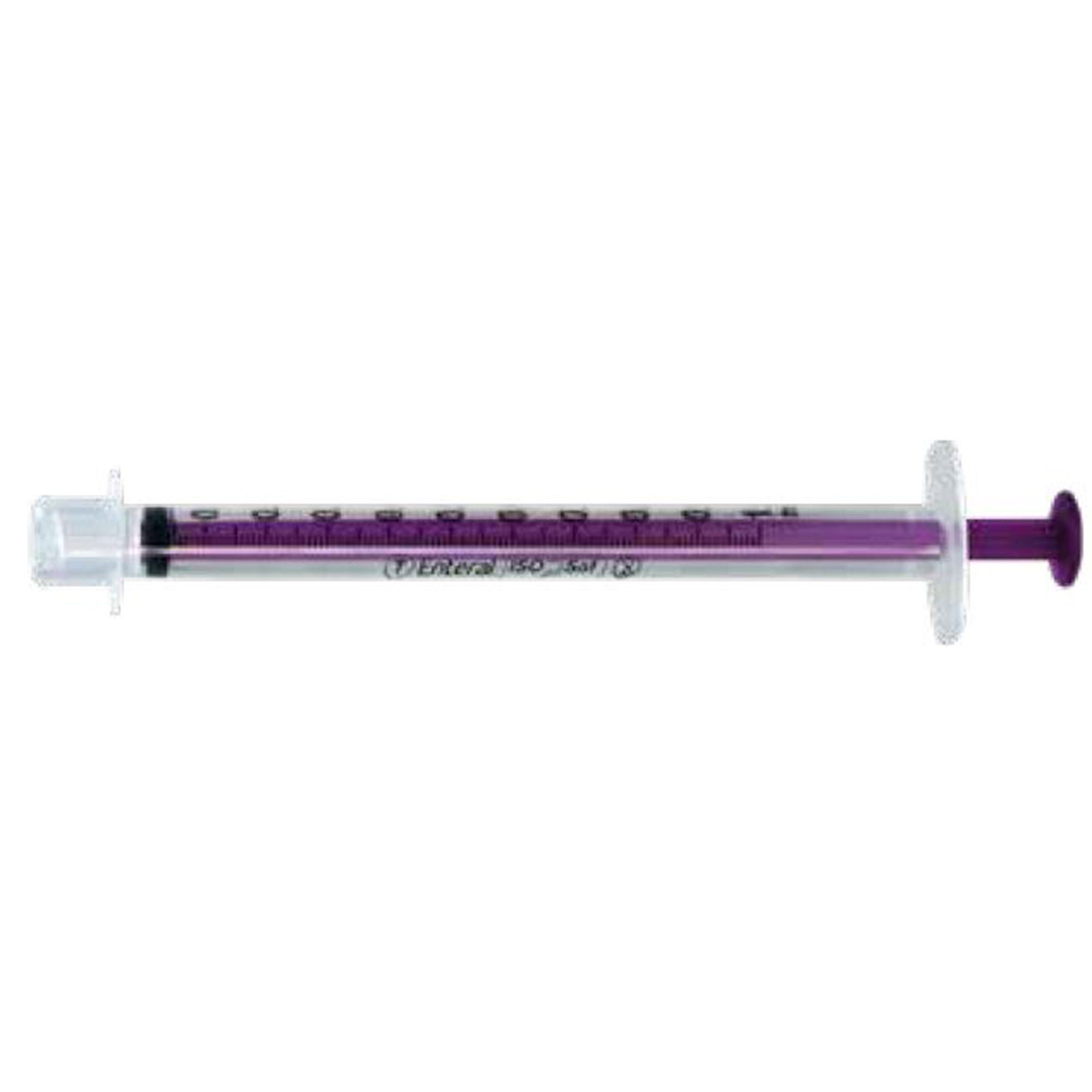 GBUK Group Ltd. SYRINGE, ENFIT LOW DOSE W/PUSHFIT CAP O RING PUR 1ML (100/BX