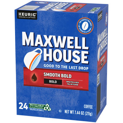 Maxwell House Smooth Bold Roast K-Cup Coffee Pods, 24 ct Box