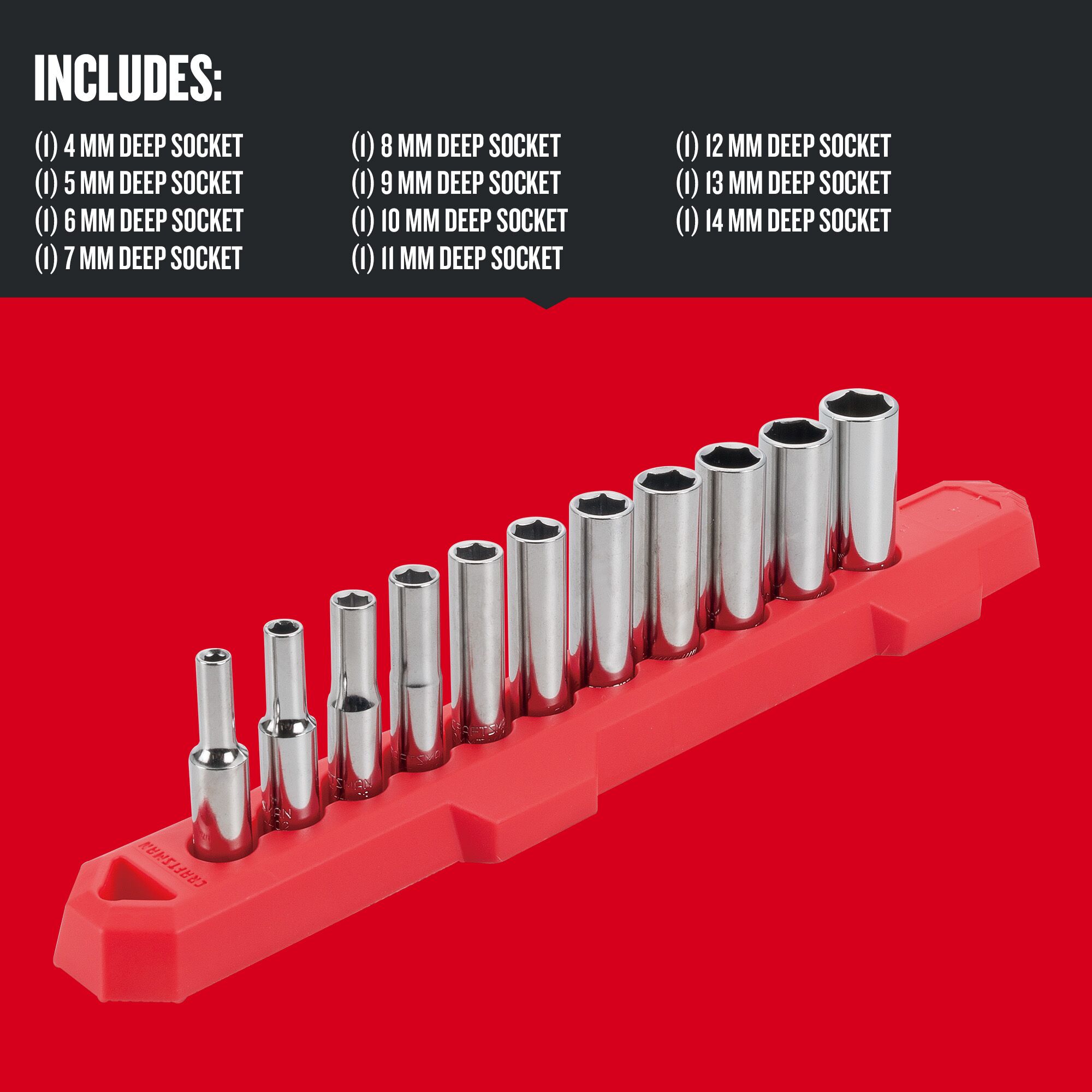 Graphic of CRAFTSMAN Sockets: 6-Point highlighting product features