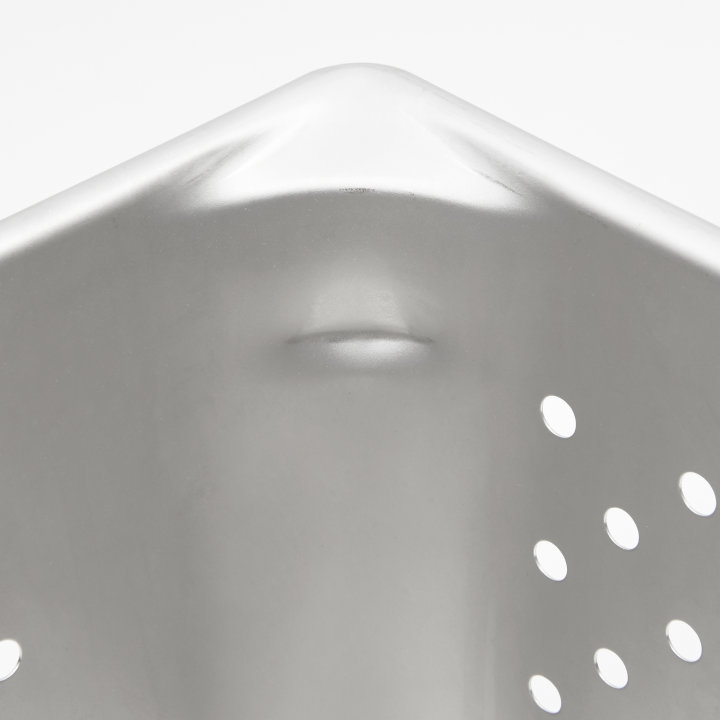 Half-size 6-inch-deep Super Pan V® perforated stainless steel steam table pan