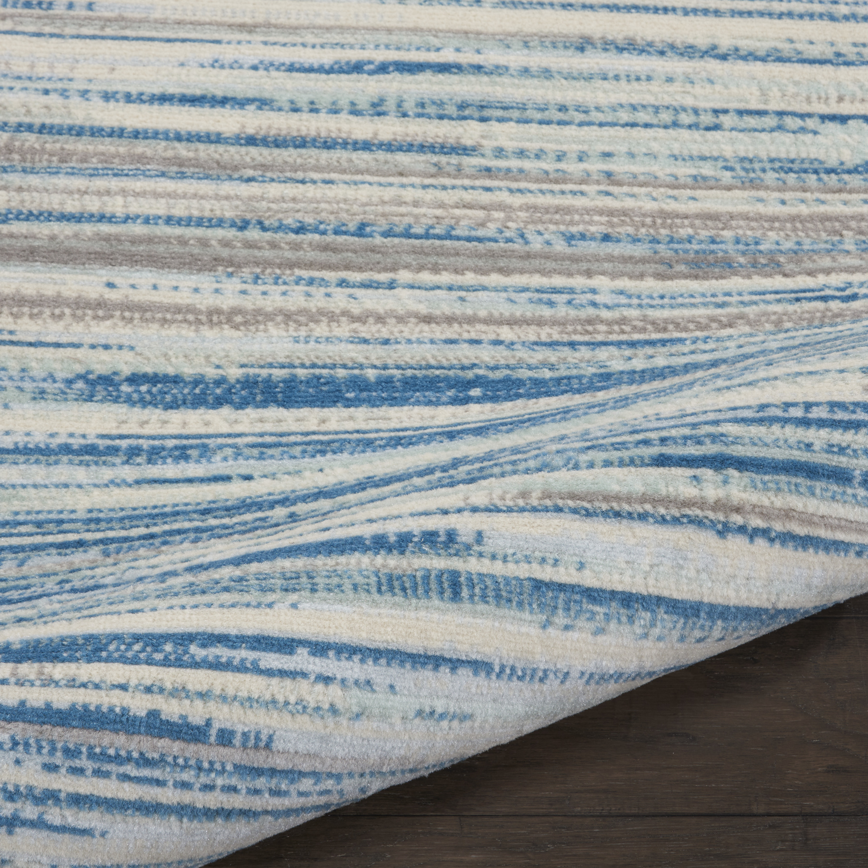 Nourison Jubilant 2'3" x 7'3" Blue Modern Indoor Rug