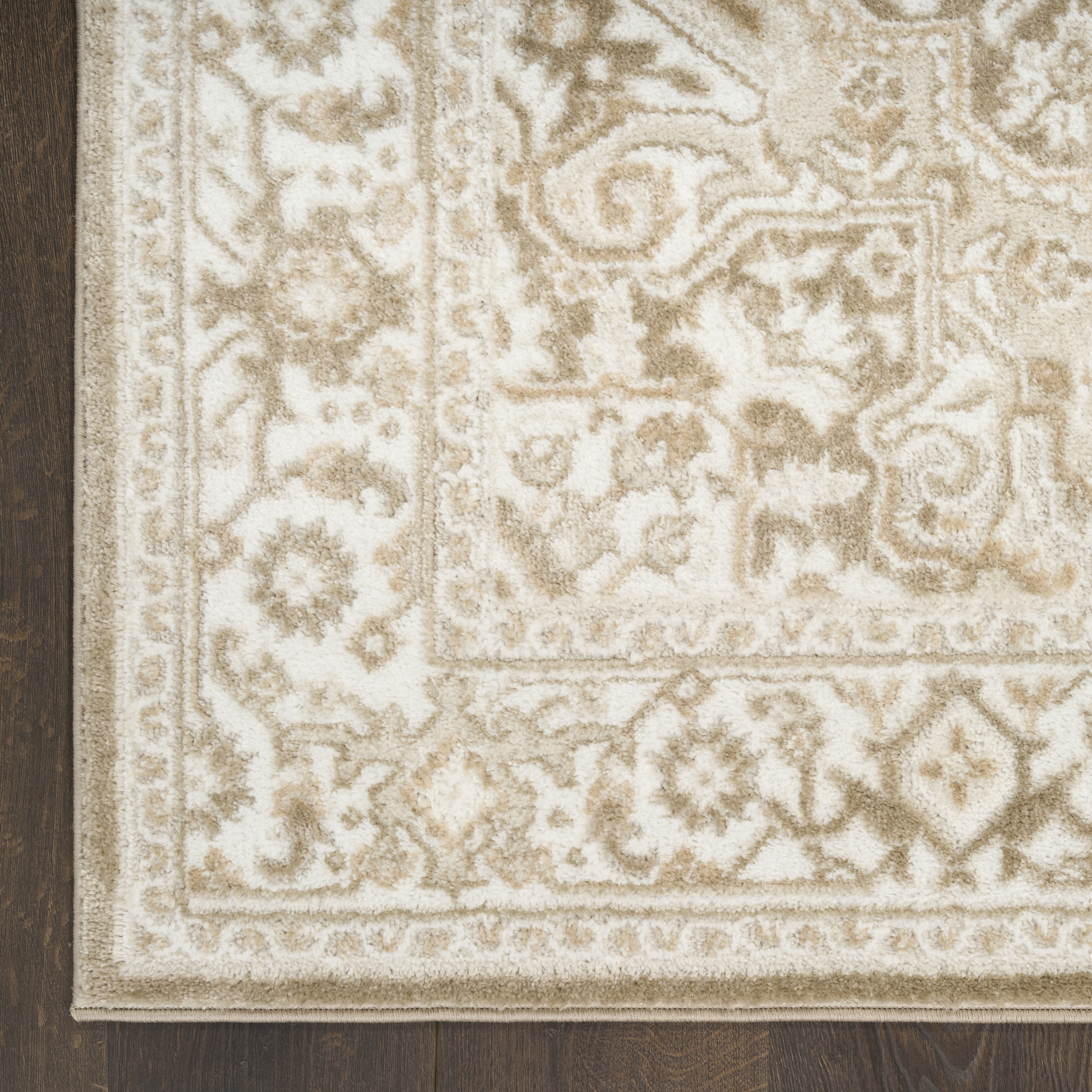 Nourison Dekor 7'10" x 9'10" Taupe Ivory Vintage Indoor Rug