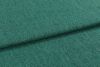 Teal-green textured upholstery fabric, close-up, showing short nap and subtle ribbing; folded horizontally with a visible overlap; photographed under soft, even lighting against an indistinct neutral background.