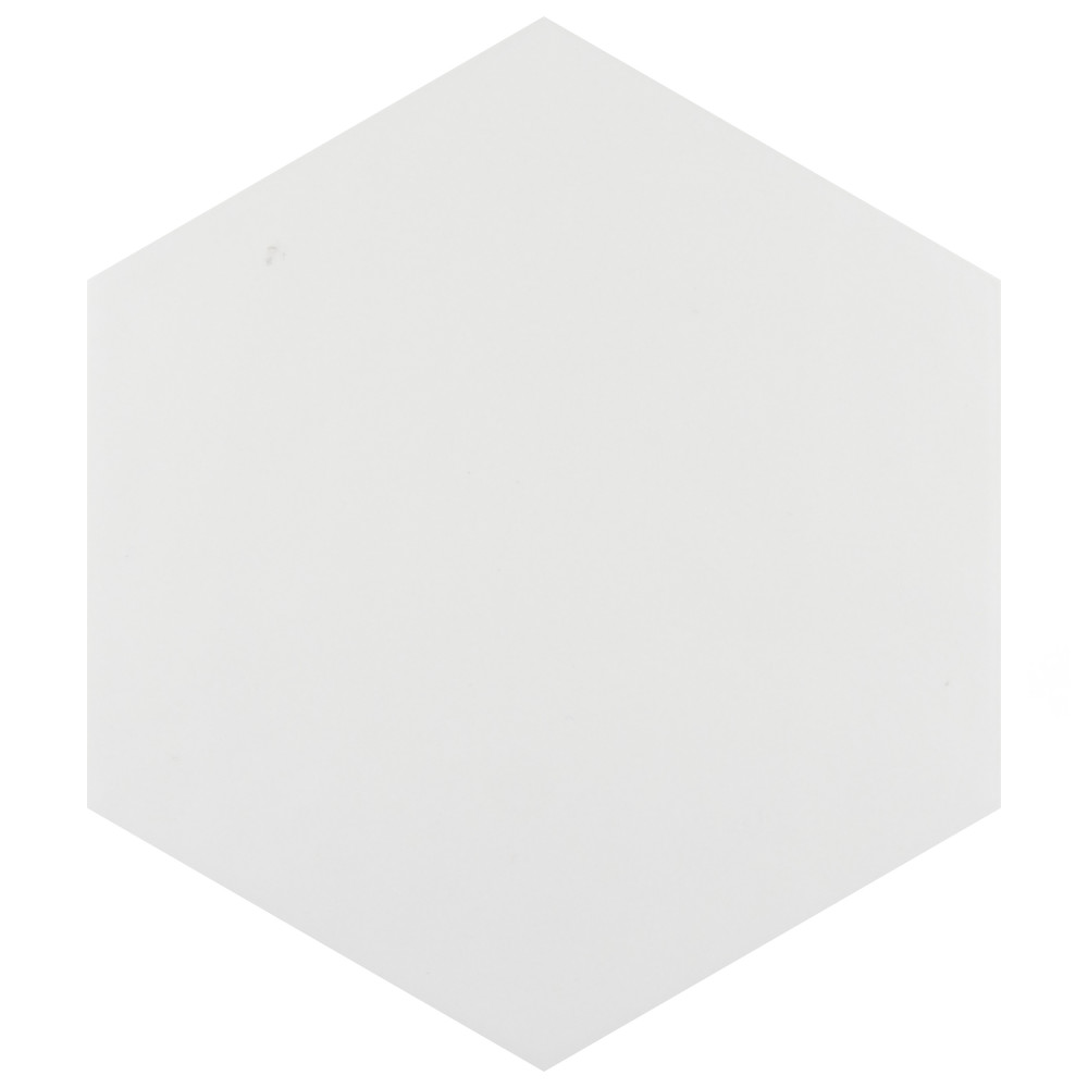 Hexatile Matte Blanco 7 in. x 8 in. Porcelain Floor and Wall Tile