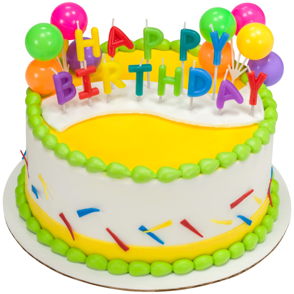 Happy Birthday Neon Candles DecoSet®