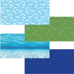 Bulletin Board Art Paper, Nature Assortment, 48" x 12', 4 Rolls