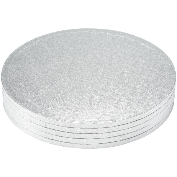 14" Round Silver Foil Cake Board