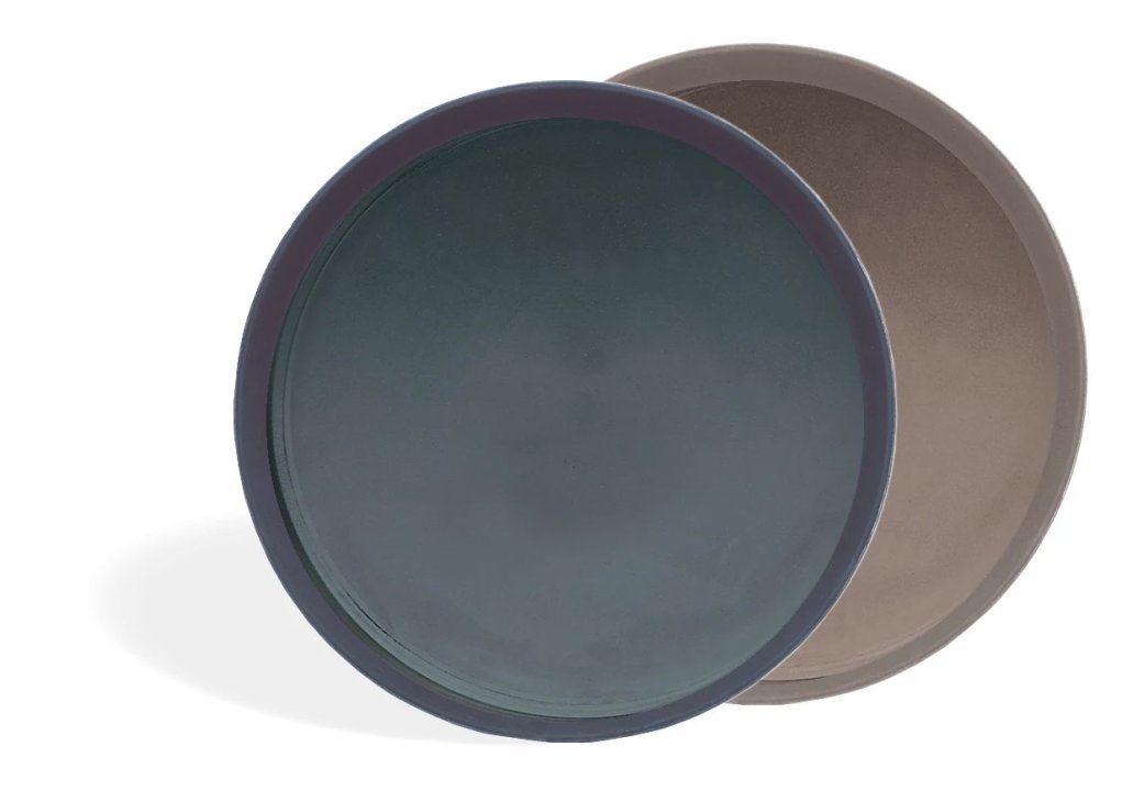 Plateau de service antidérapant en polypropylène marron de 40 cm