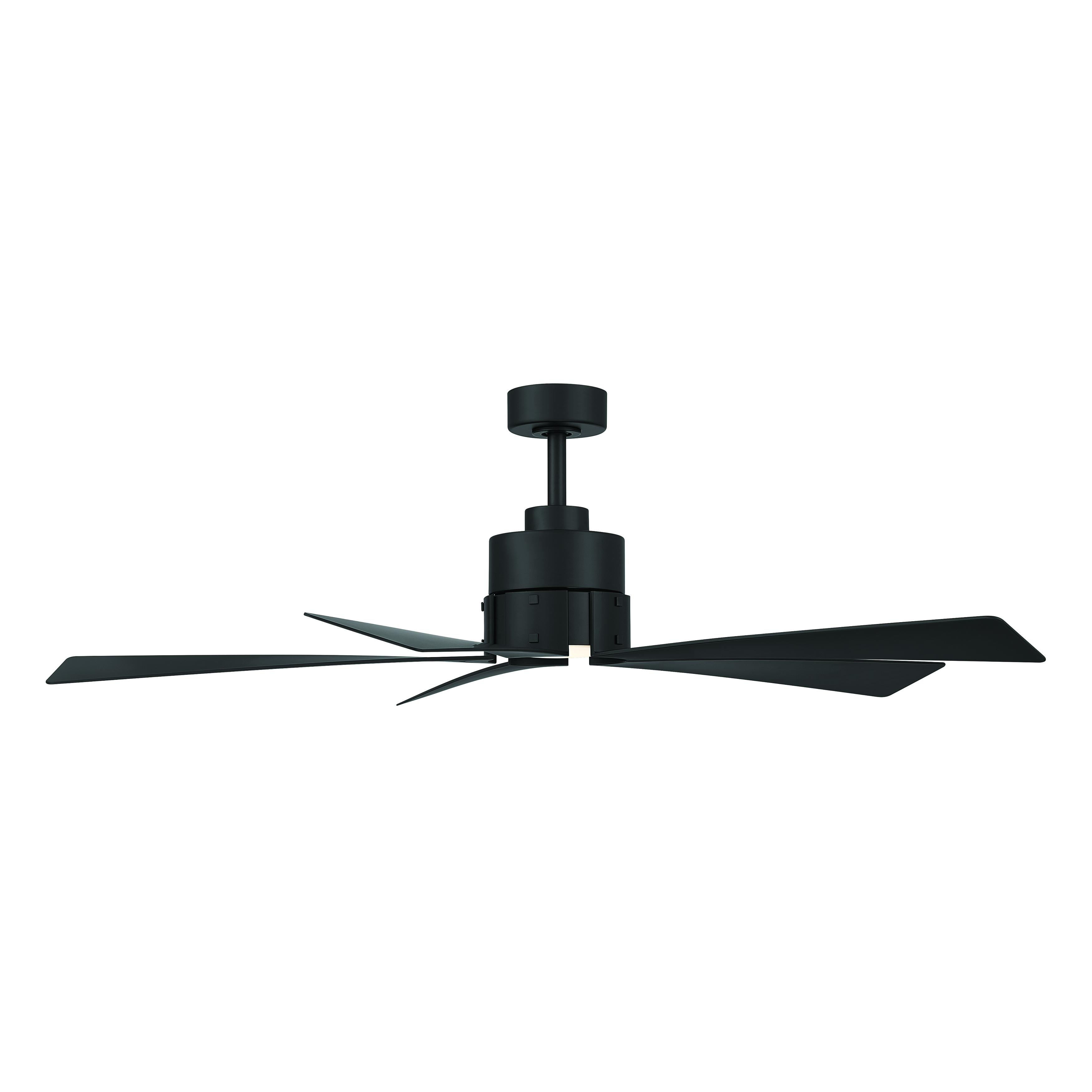 54" 5-Blade 5CCT LED Smart Ceiling Fan - Coal and Coal Blades with Etched Opal Glass - alternate view