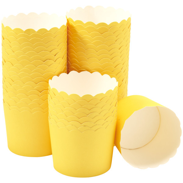 Yellow Scalloped Baking Cups