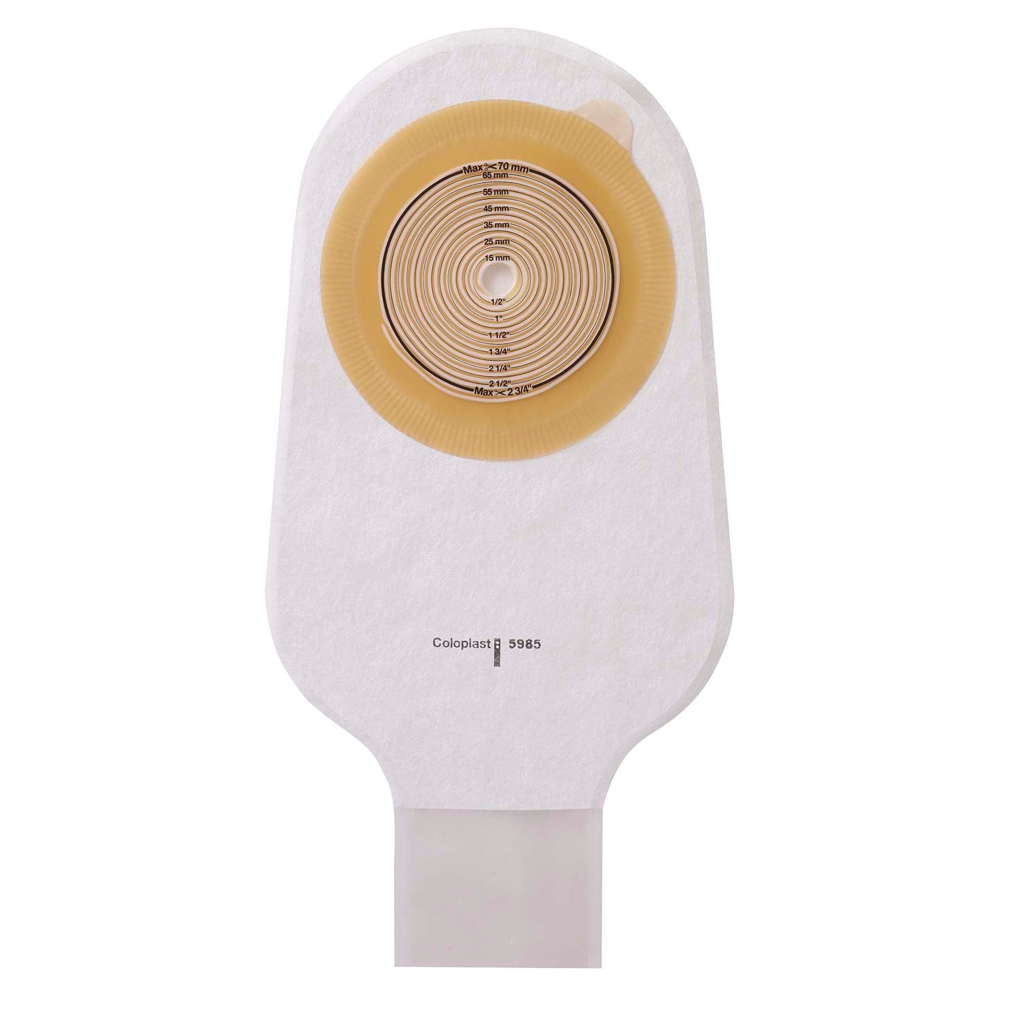 Assura® Flat 1-Piece Transparent Ileostomy Pouch, Cut to Fit 10 – 55 mm Stomas