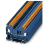 Feed-Through Terminal Block Polyamide 17.5A 800V 24 to 16 AWG 2-Position 1-Level Blue 2.31 L x 1.84 H x 0.20 W in.