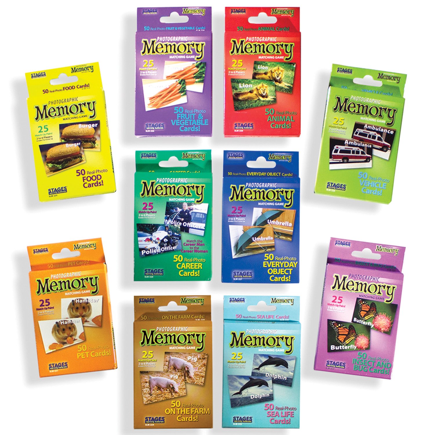 Stages Learning Materials Photographic Memory Matching Games, Set of 10 image number null