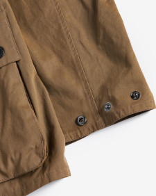 Peached Oversized Bedale Casual Jacket Dark Sand