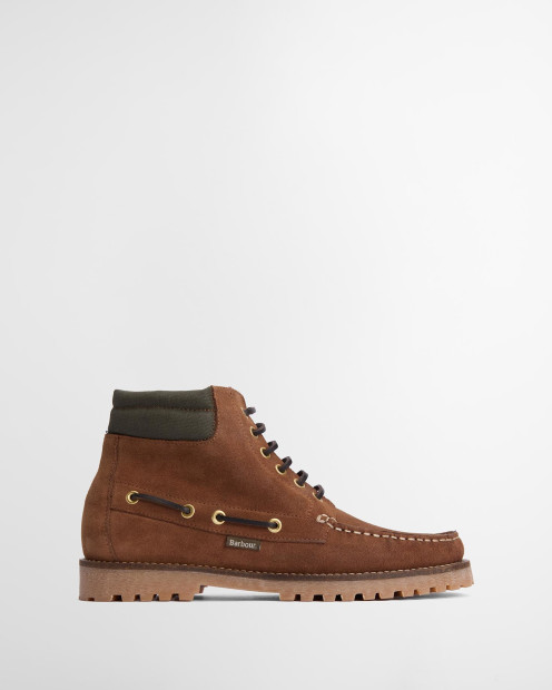 Re-Engineered Tiller Moccasin Boots Cognac Suede