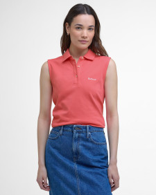 Bowford Sleeveless Polo Shirt Pink Punch