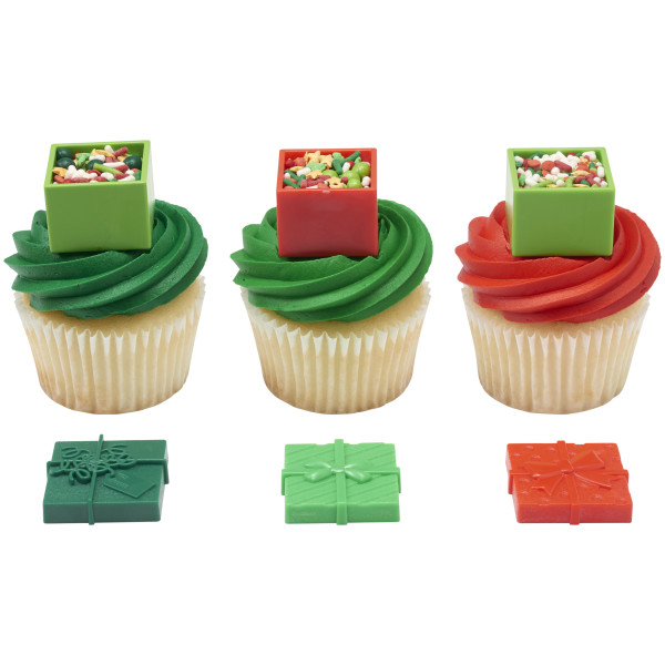 Fillable Festive Presents Cupcake Rings