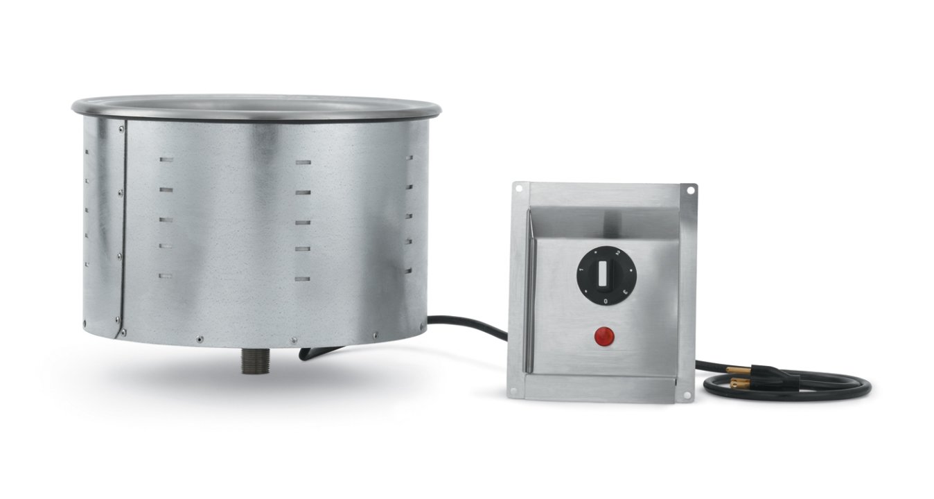 7-quart 120-volt round modular soup drop-in hot well with thermostatic controls