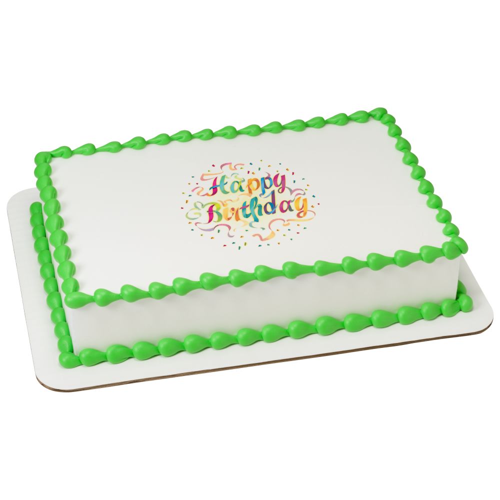 Image Cake Happy Birthday Ribbons
