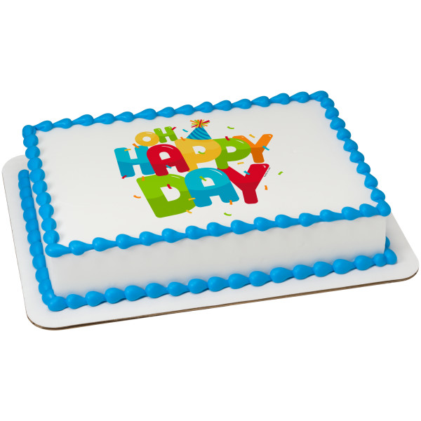 Oh Happy Day Photocake Image | DecoPac