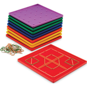 Plastic Geoboard Classpack of 10