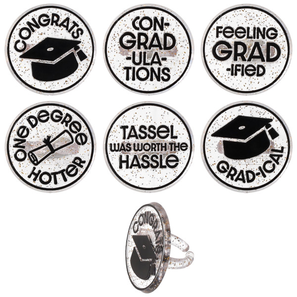 Confetti Grad Cupcake Rings