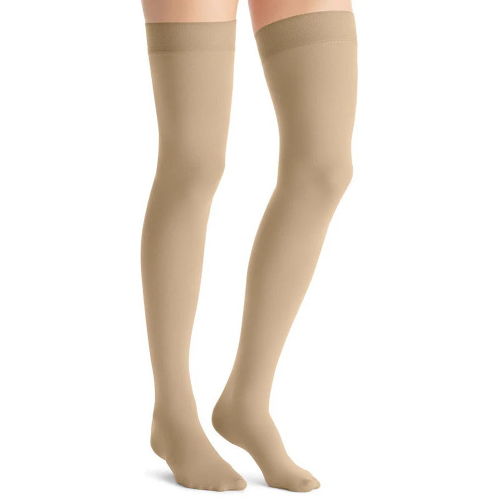Compression Stocking JOBST® Opaque Thigh High X-Large Beige Closed Toe