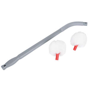 Unger, Ergo, 3.5in, Toilet Bowl Handle & Swab, Plastic Bristles, White