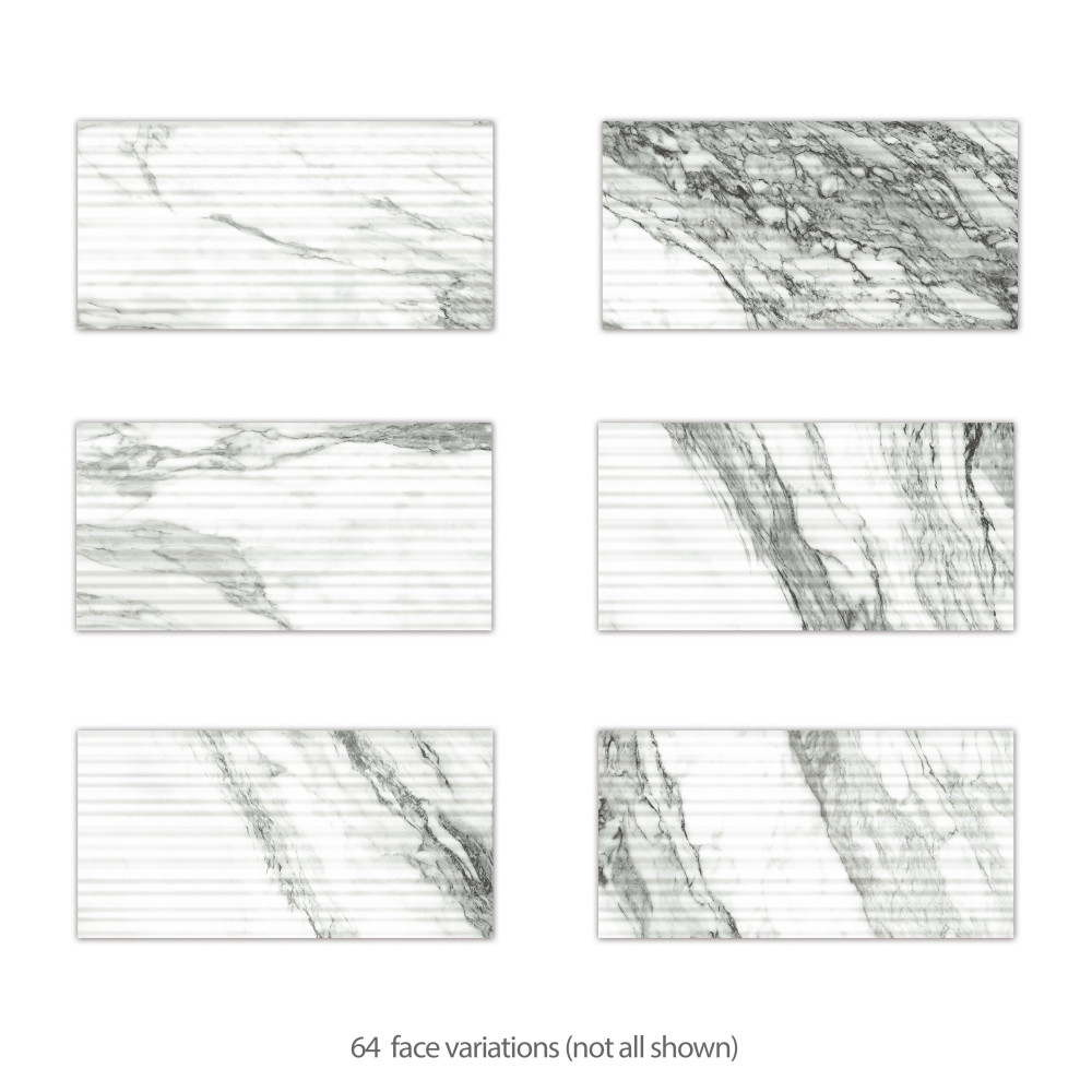 Sample – Touche Pleated Deco Zebre Porcelain Floor and Wall Tile