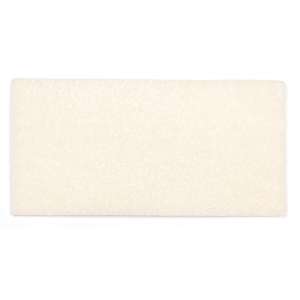 Square Scrub,  1/4" Driver Rectangular Floor Pad, 5.25"x10.5, White