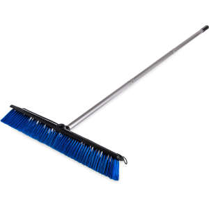Carlisle, Sweep Complete, 24in, Floor Sweep with Squeegee, Plastic Bristles, Blue