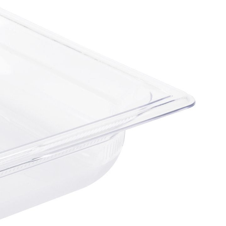 Half-size 2 ½-inch-deep Super Pan® clear low-temperature plastic pan