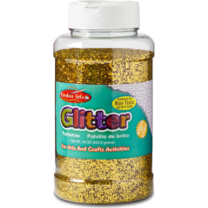 Creative Arts by Charles Leonard Glitter, 16 oz. Bottle, Gold