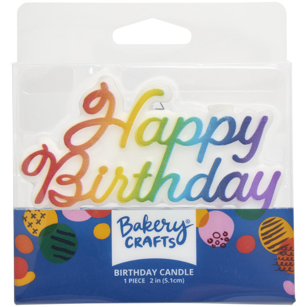 Happy Birthday Bright Shaped Candles