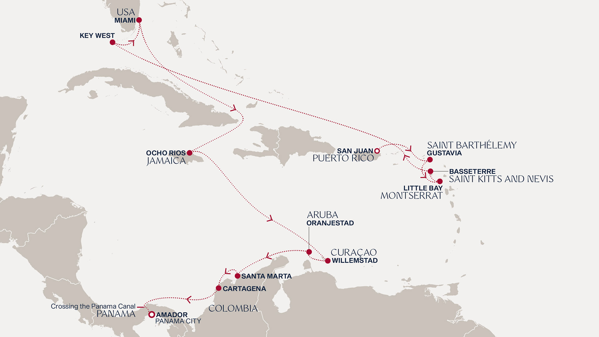 Itinerary map