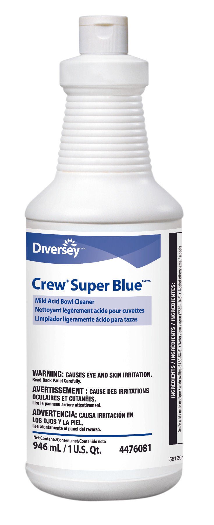 Crew® Super Blue™ Mild Acid Toilet Bowl Cleaner, Citrus Scent, 32 oz.