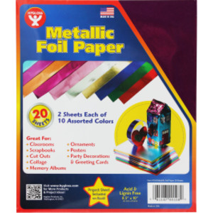 Metallic Foil Paper, 8-1/2" x 10", 20 Sheets